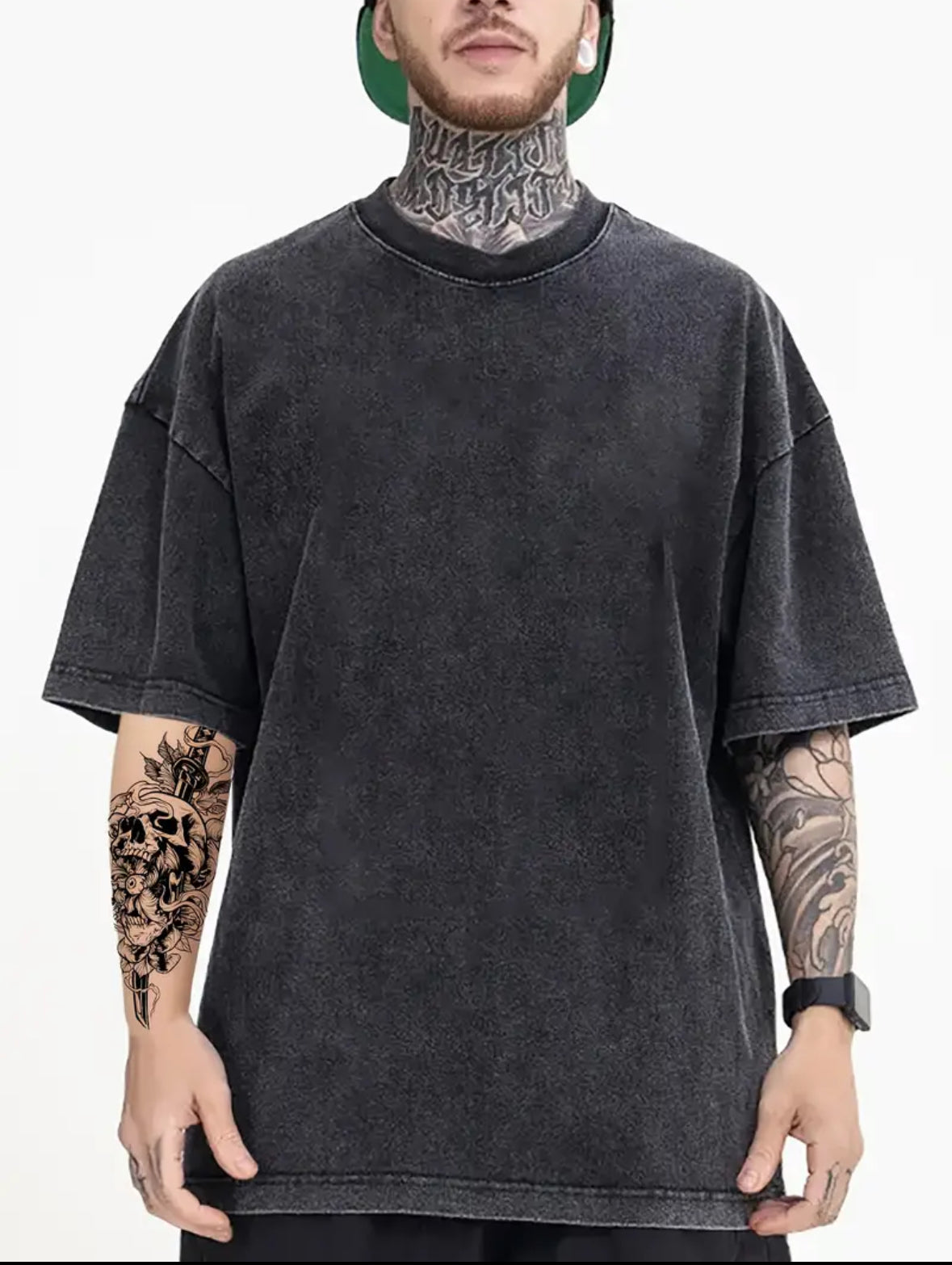 Playera Oversize Acid Wash 230 grs, 100% algodón