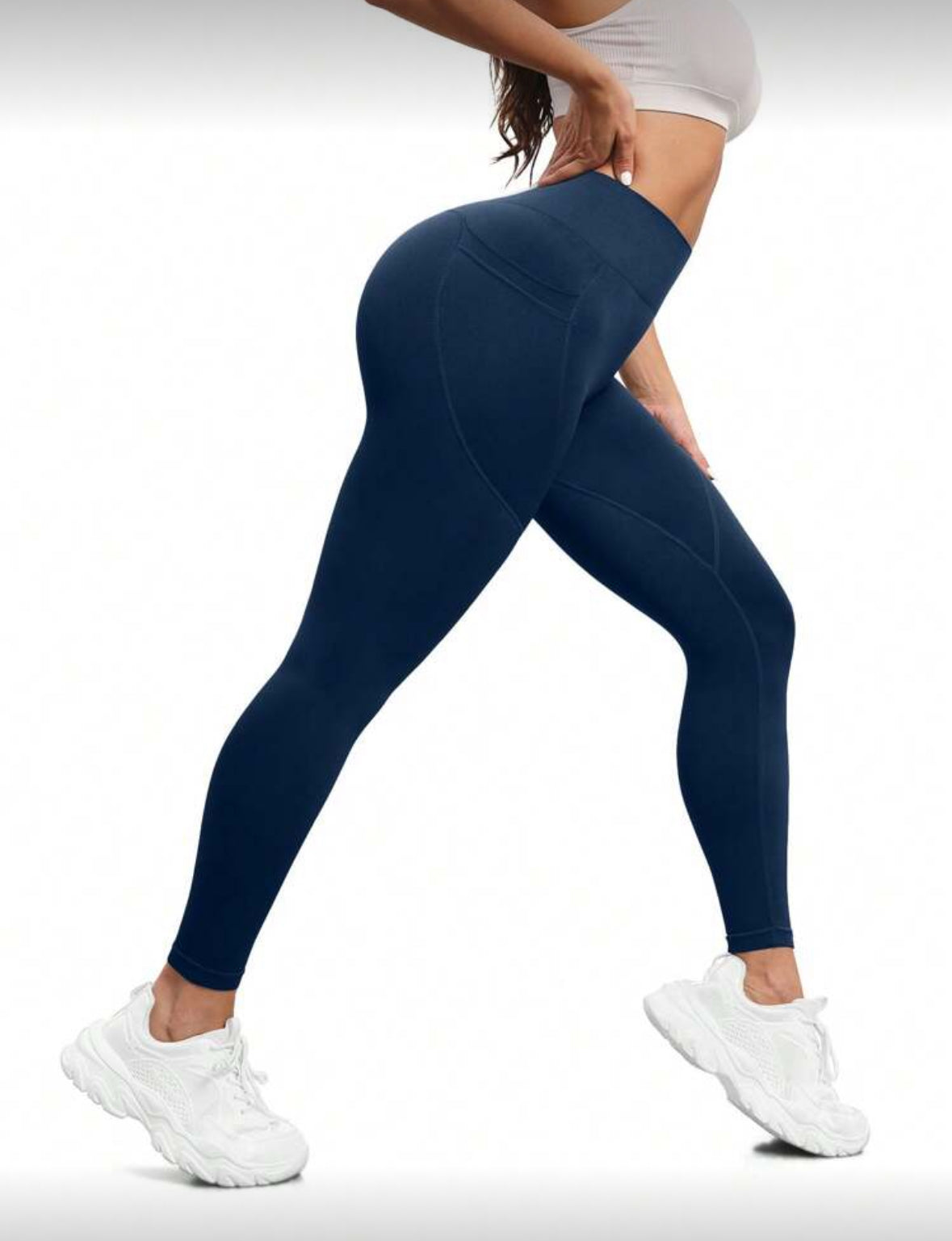 Leggins con bolsa, Push Up, Sin costuras, Tono Liso
