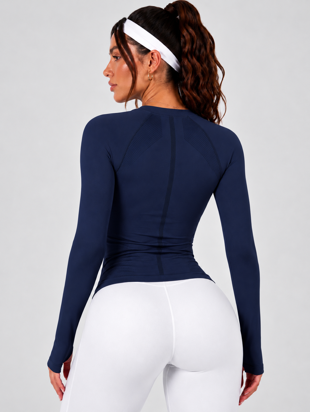 Playera Deportiva Manga Larga | Compresión, Sin Costuras y Stretch 4-Way