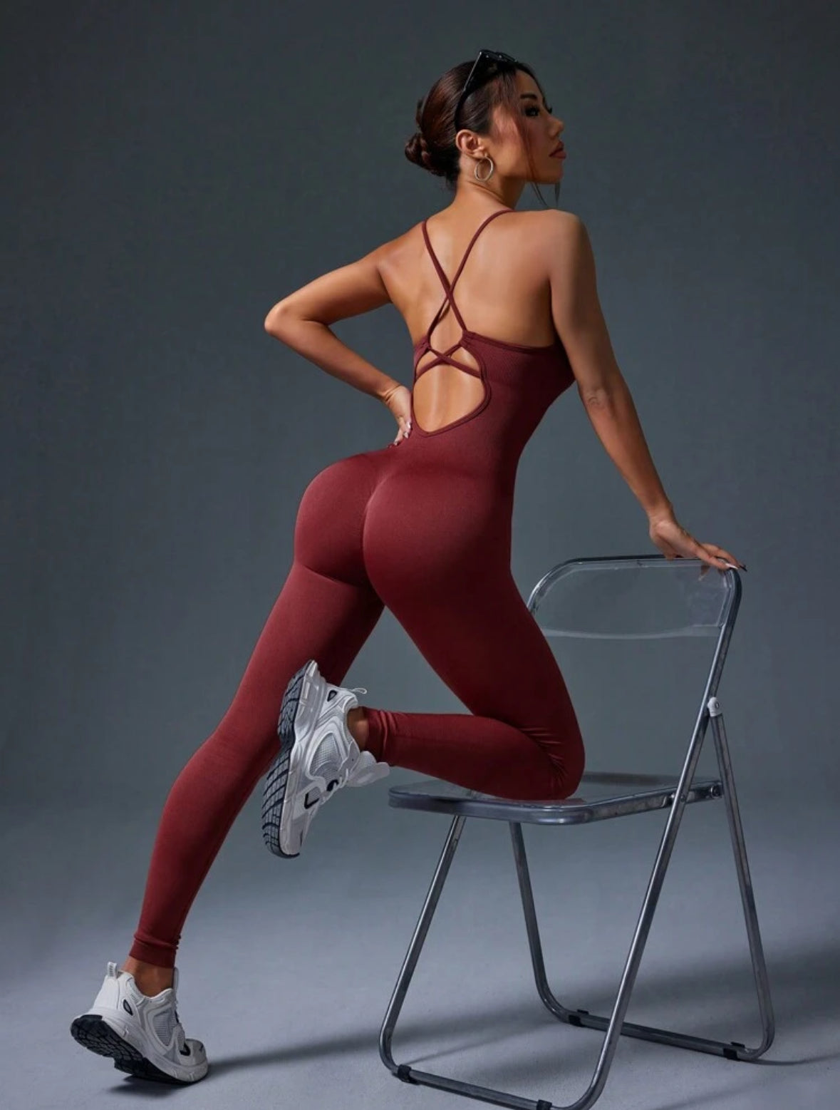 Enterizo Push Up, con tirantes, Sin costuras, Premium