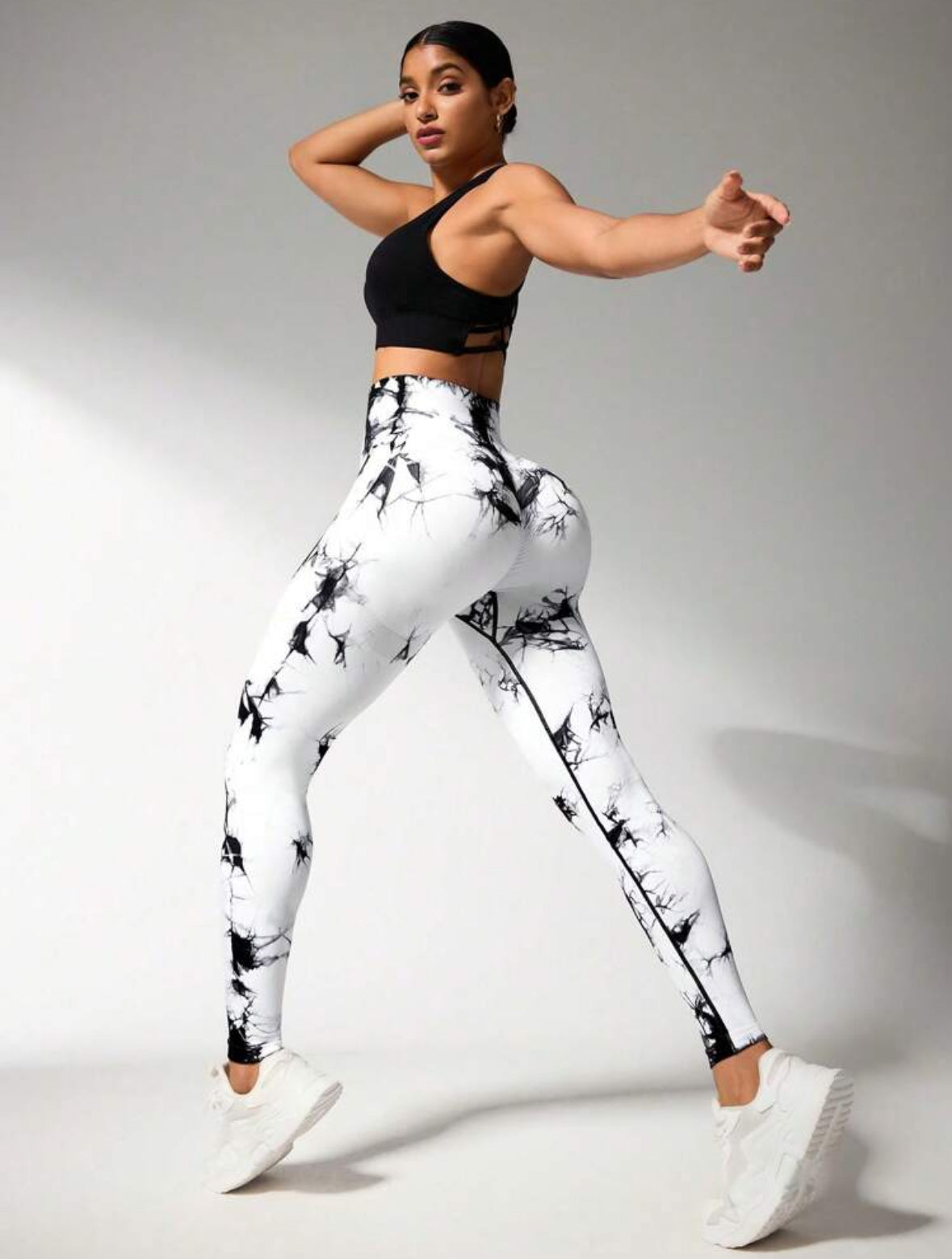 Leggins Blancos, Push Up, Sin costuras, Tie Dye