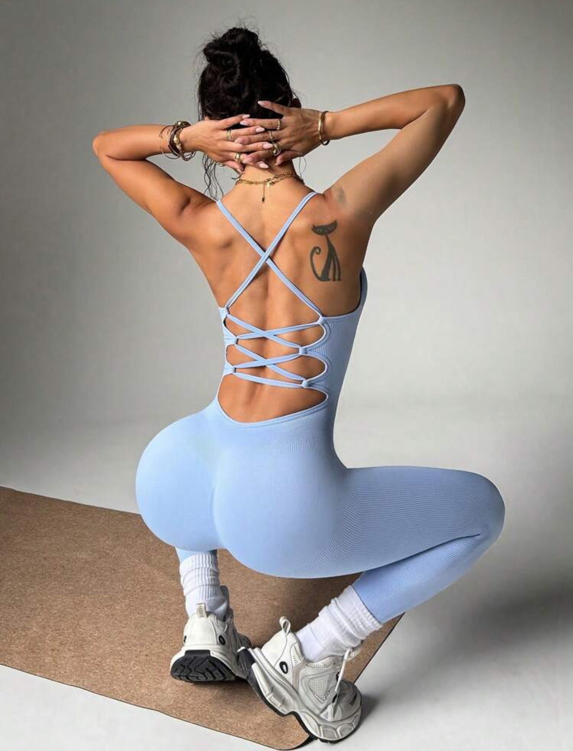 ‘Enterizo Push Up, Sin costuras, Espalda líneas cruzadas