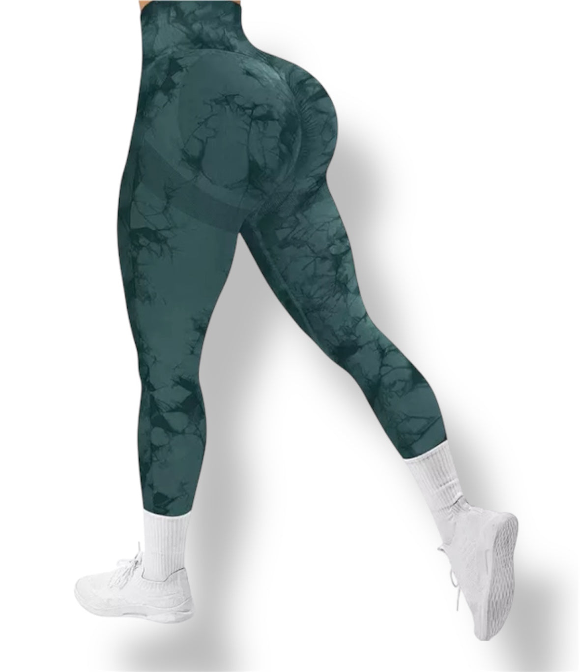Leggins Verde, Push Up, Sin costuras, Tie Dye, Premium
