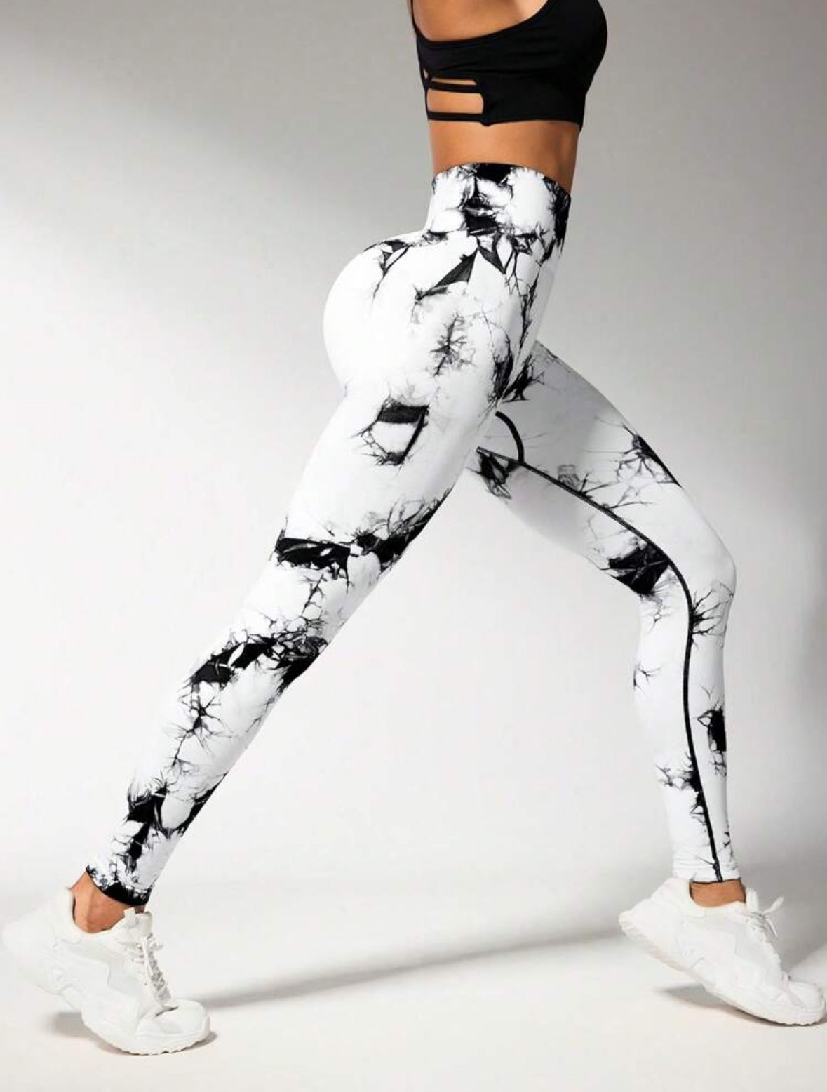 Leggins Blancos, Push Up, Sin costuras, Tie Dye