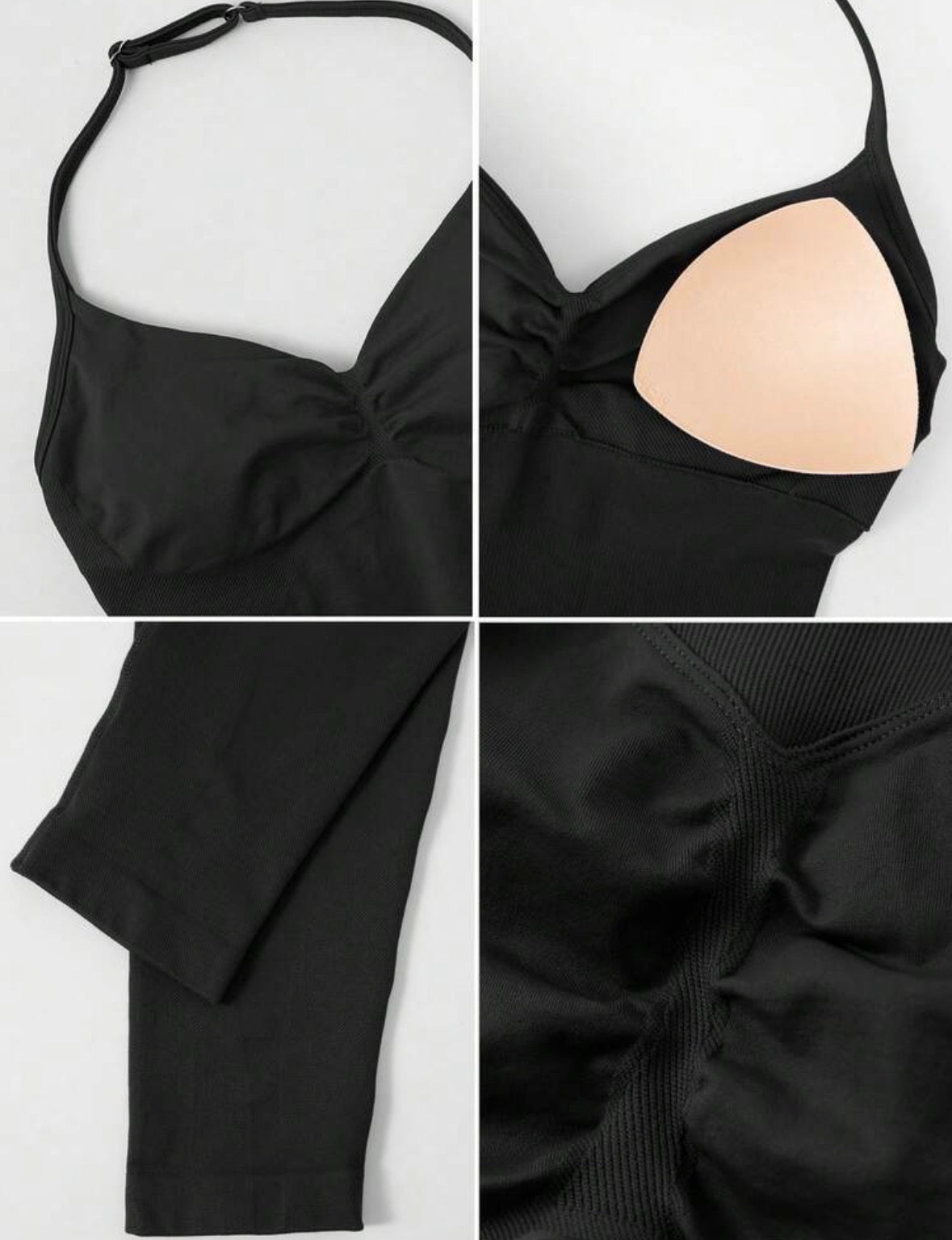 Enterizo Sculpt Halter Premium, Sin costuras, Push Up | JMSports