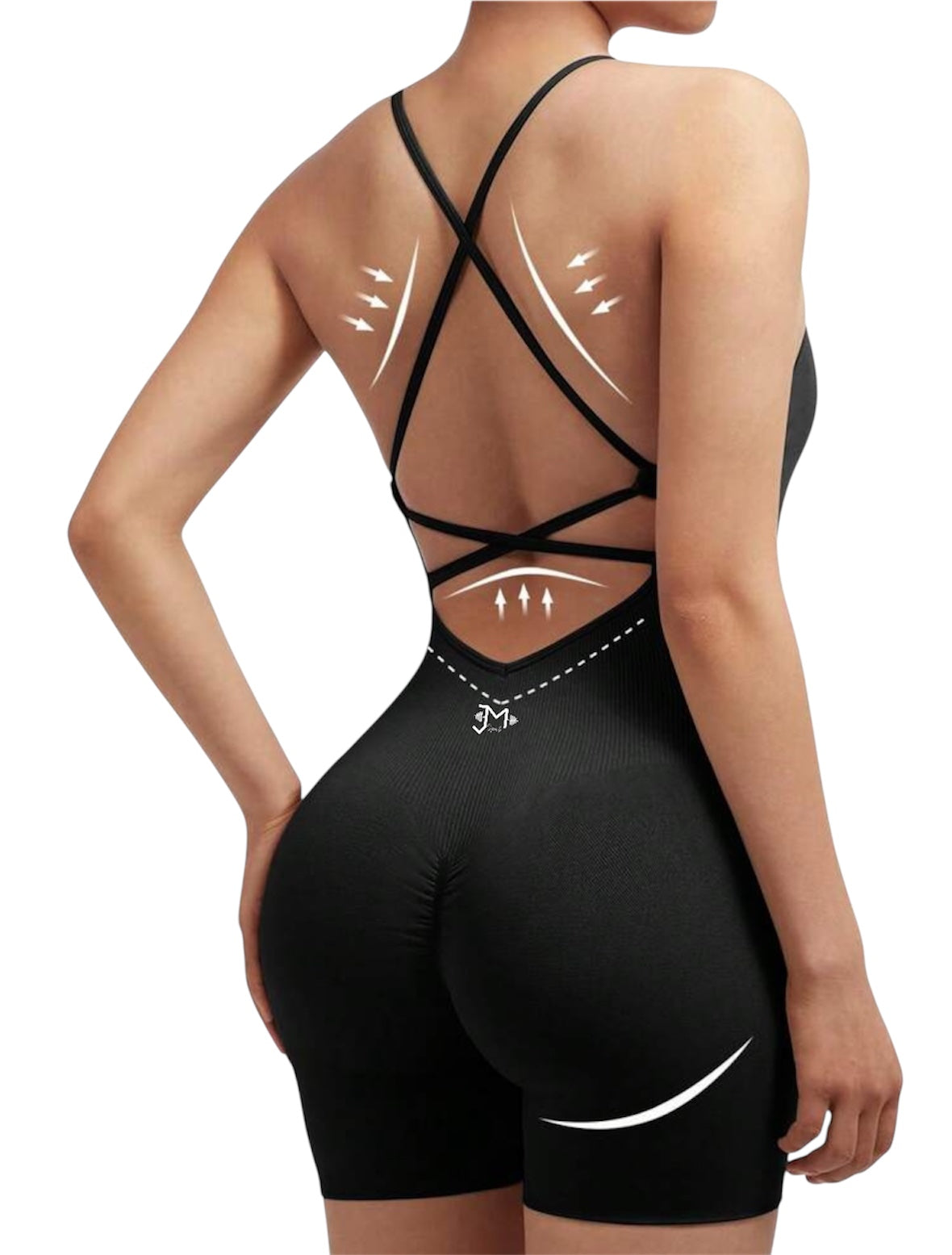 Enterizo Short Push Up, Sin costuras, Premium