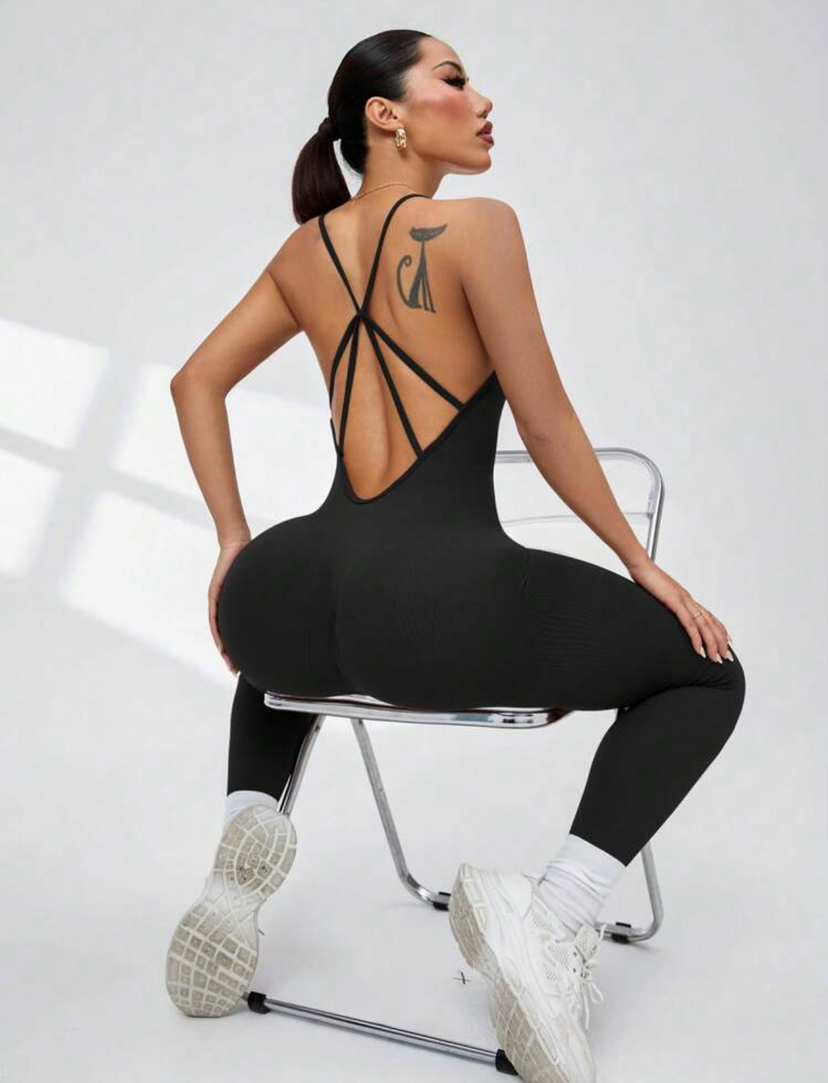 ‘ Enterizo Push Up, Sin costuras, Líneas entrelazadas