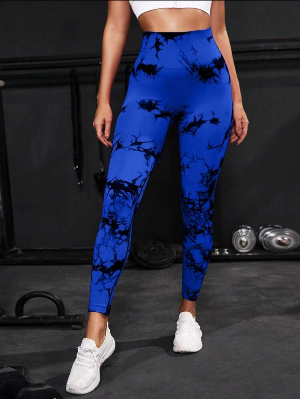 Leggins Azul Rey, Push Up, Sin costuras, Tie Die