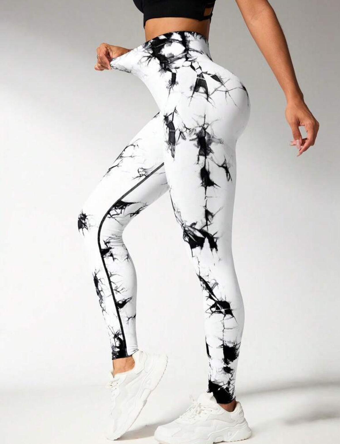 Leggins Blancos, Push Up, Sin costuras, Tie Dye
