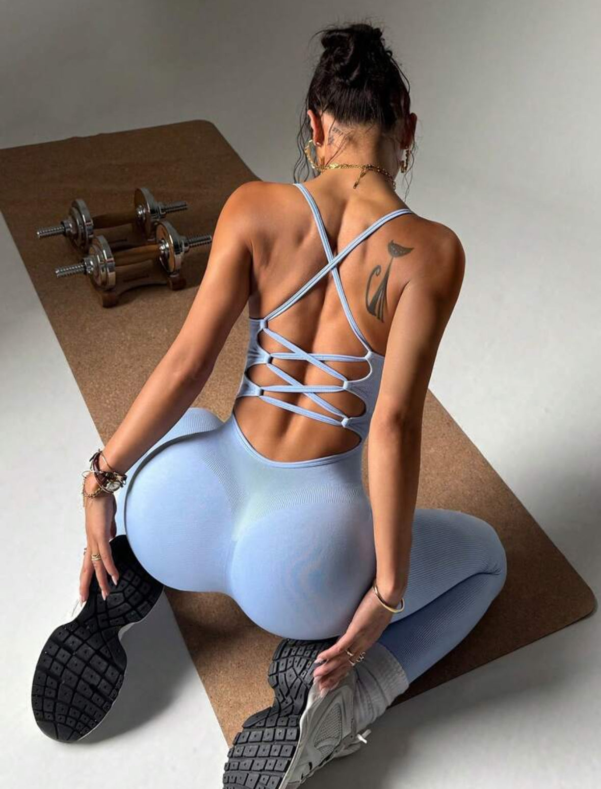 ‘Enterizo Push Up, Sin costuras, Espalda líneas cruzadas