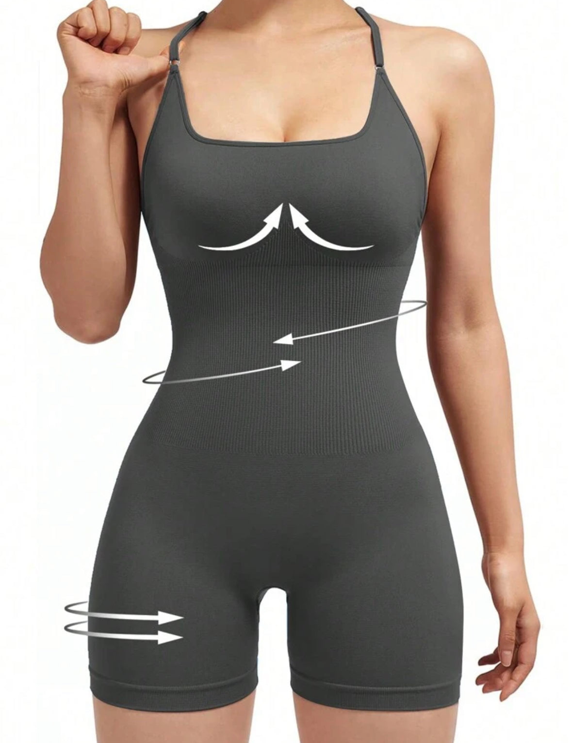 Enterizo Short Push Up, Sin costuras, Premium
