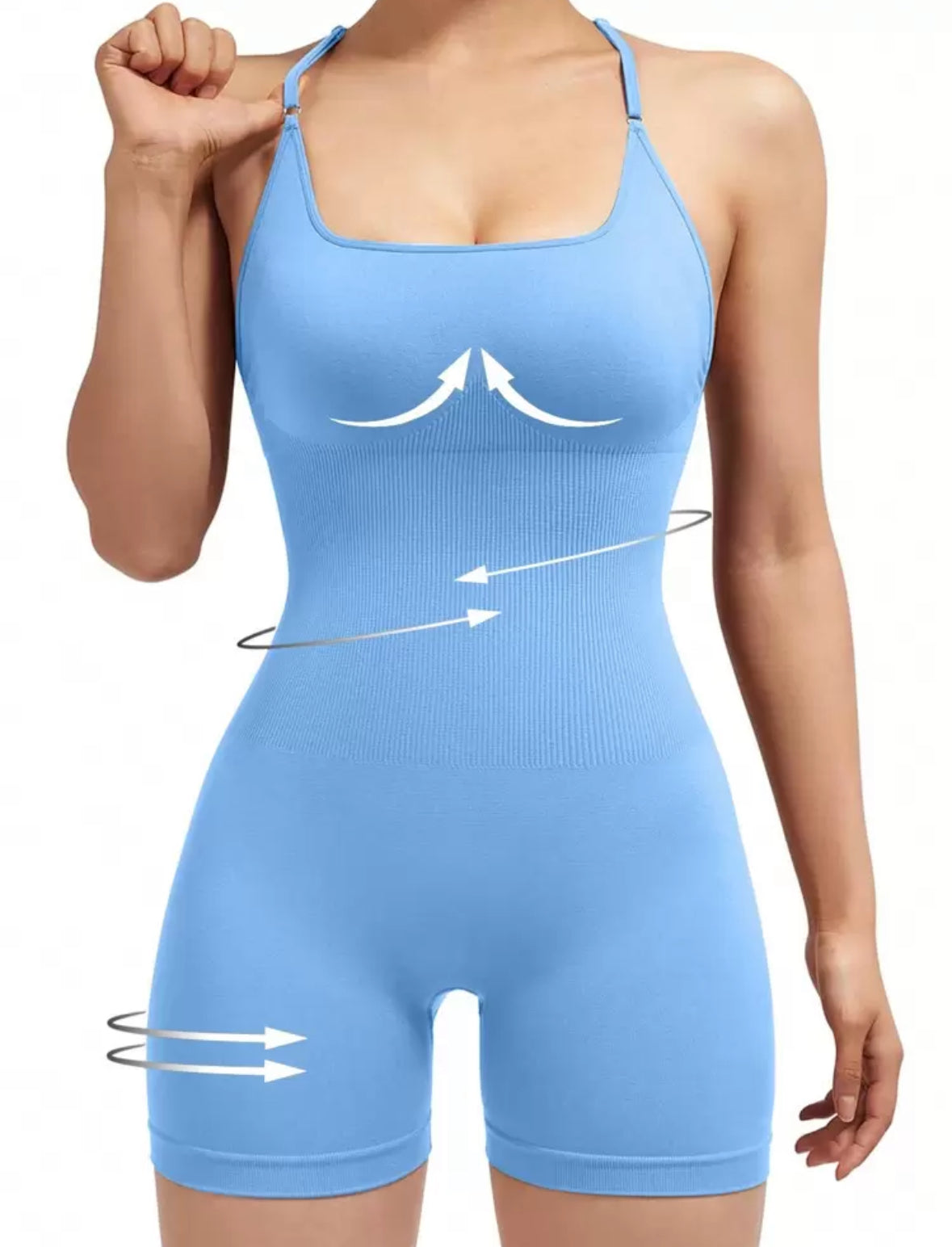Enterizo Short Push Up, Sin costuras, Premium