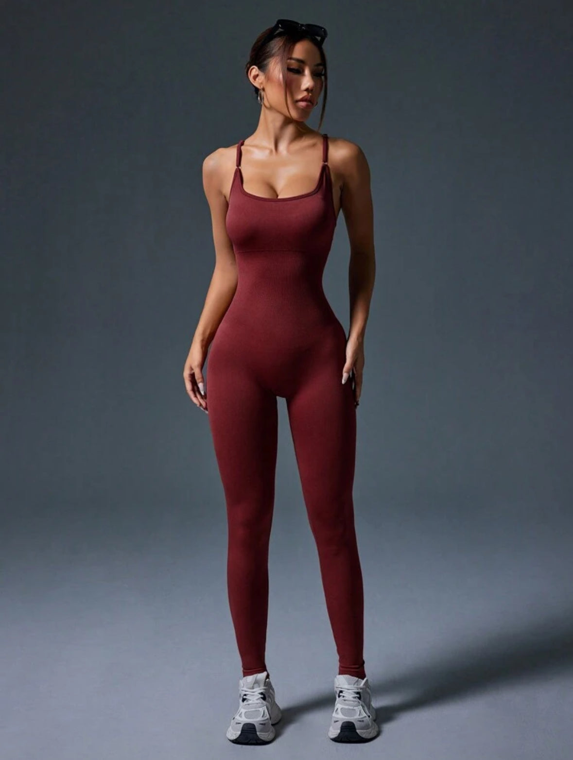 Enterizo Push Up, con tirantes, Sin costuras, Premium