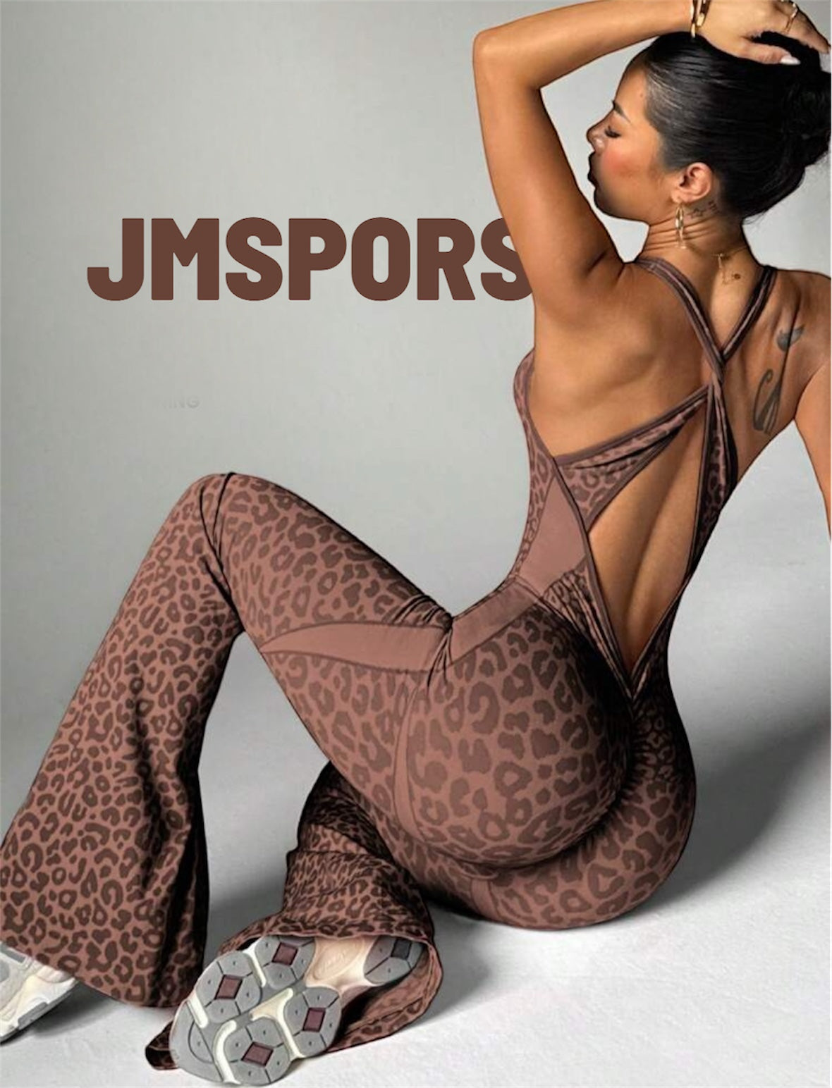 ‘Enterizo Push Up, Sin costuras, Animal print, Acampanado