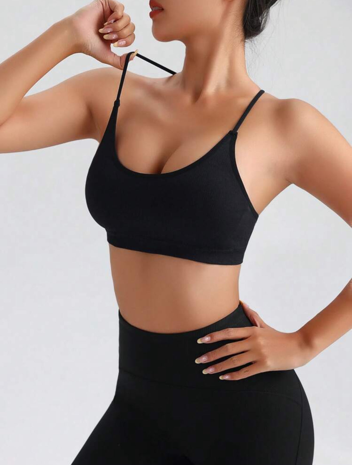 Top deportivo, sin costuras, con tiras cruzadas en la espalda, JMsports