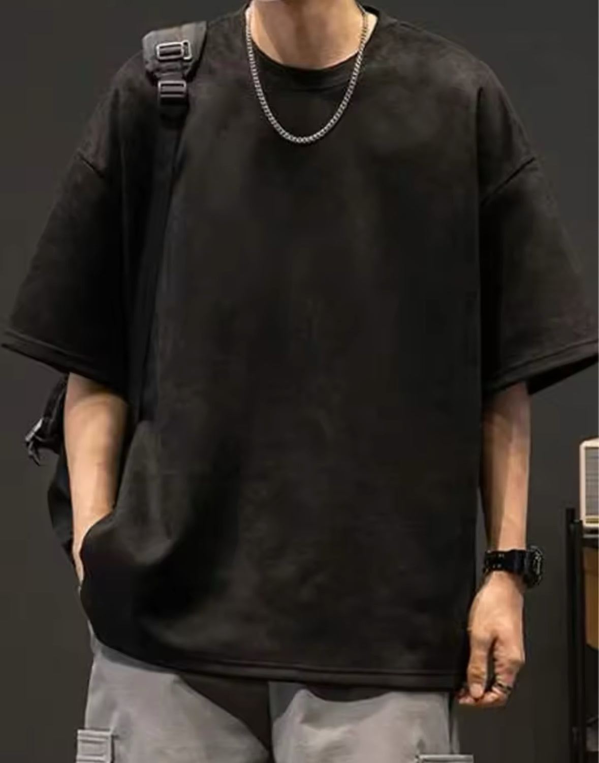 Playera Oversize, acabado aterciopelo