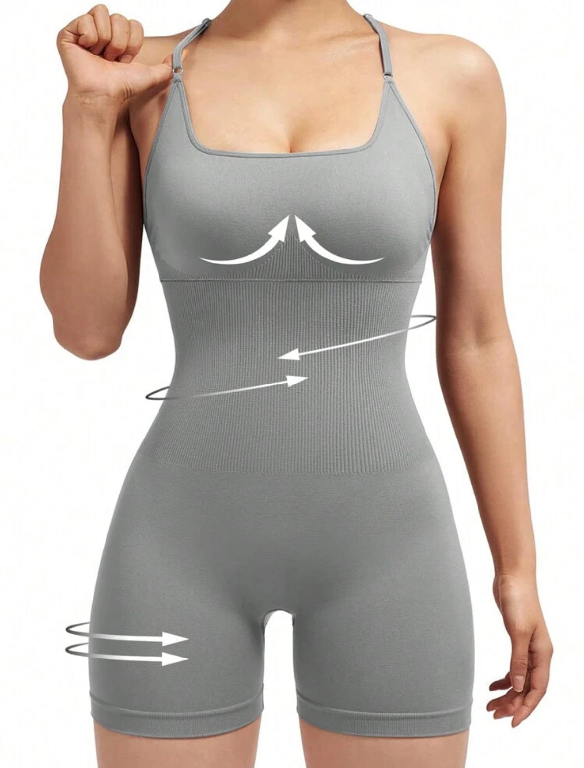 Enterizo Short Push Up, Sin costuras, Premium