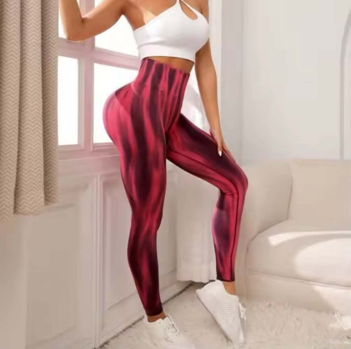 Leggins Deportivos, Push Up, Sin costuras, Modelo Líneas
