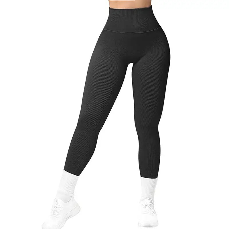 Leggins deportivos Push Up negro sin costuras JMSports, cintura alta y efecto moldeador que realza glúteos