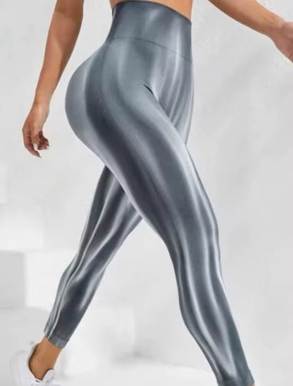 Leggins Deportivos, Push Up, Sin costuras, Modelo Líneas