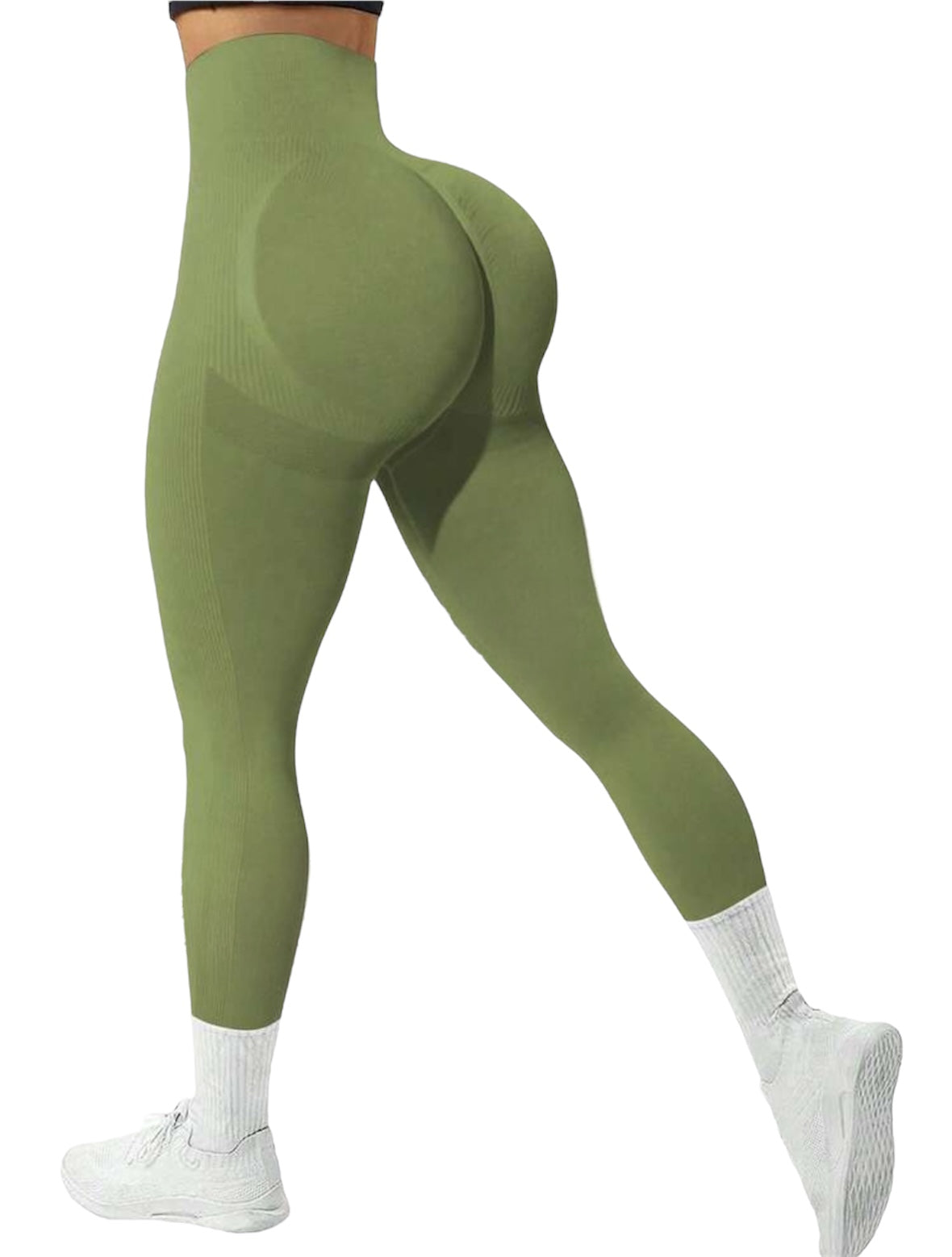 Leggins Deportivos, Push Up, Sin Costuras, Tono liso