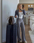 Leggings Sculpt Flar, Tono Liso, Sin costuras