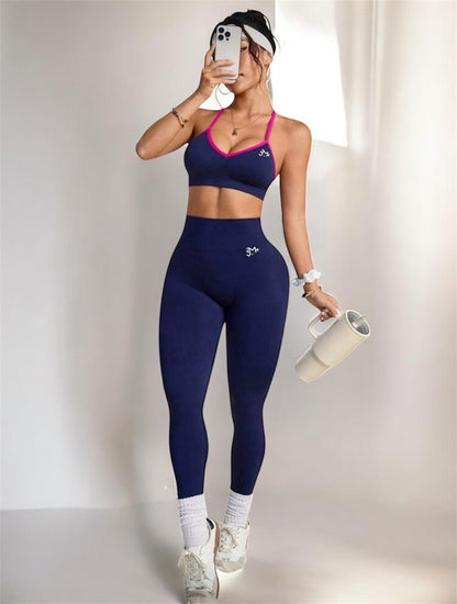 Conjunto Push Up, Top y Leggins Sin costuras, Premium