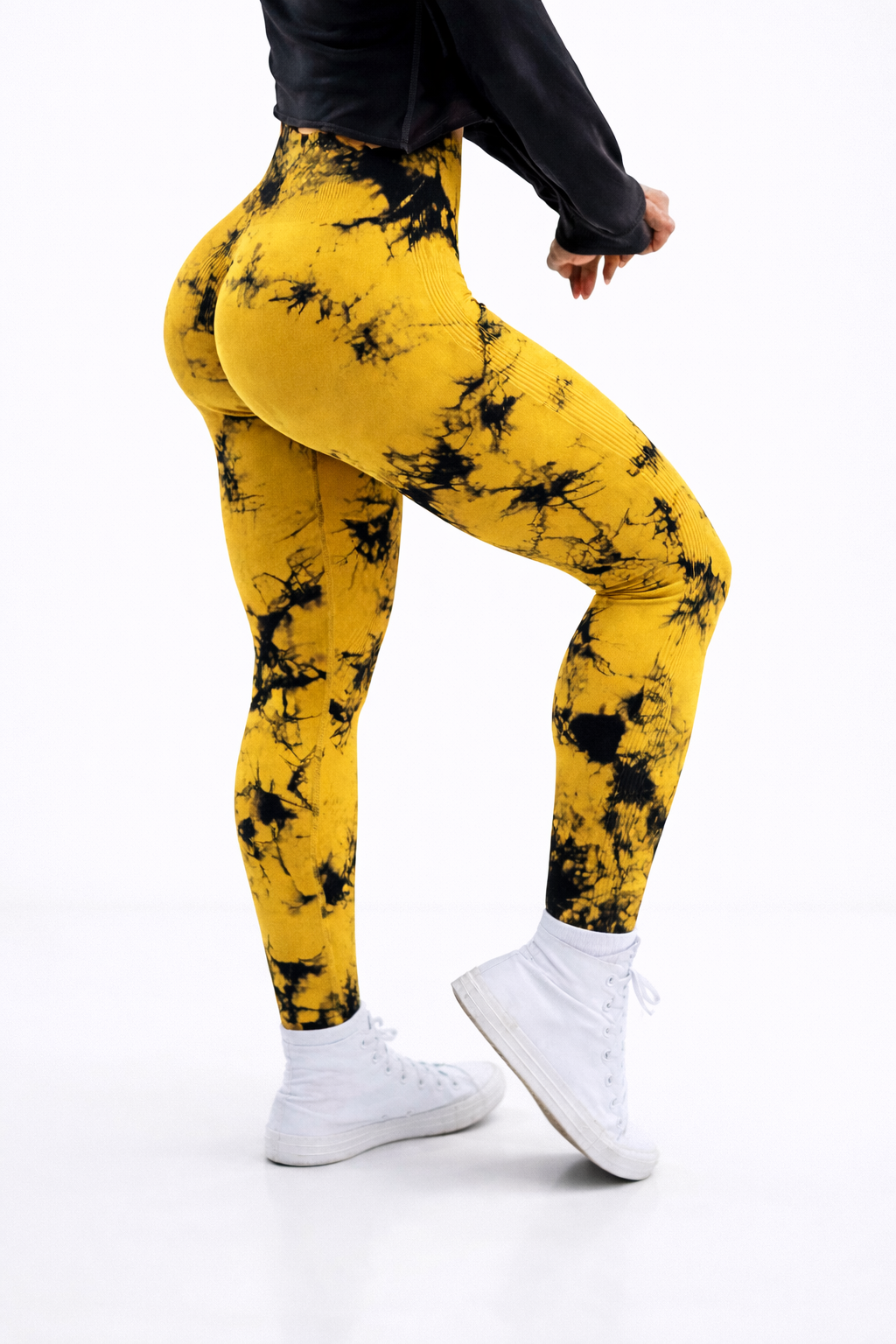 Leggins Mostaza, Push Up, Sin costuras, Tie Dye