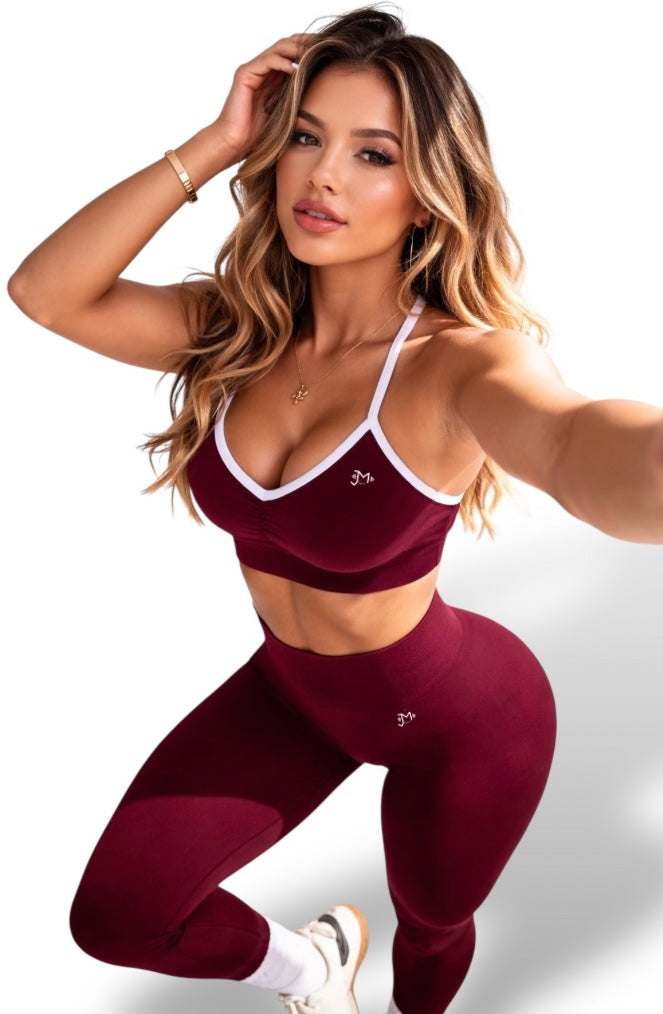 Conjunto Push Up, Top y Leggins Sin costuras, Premium