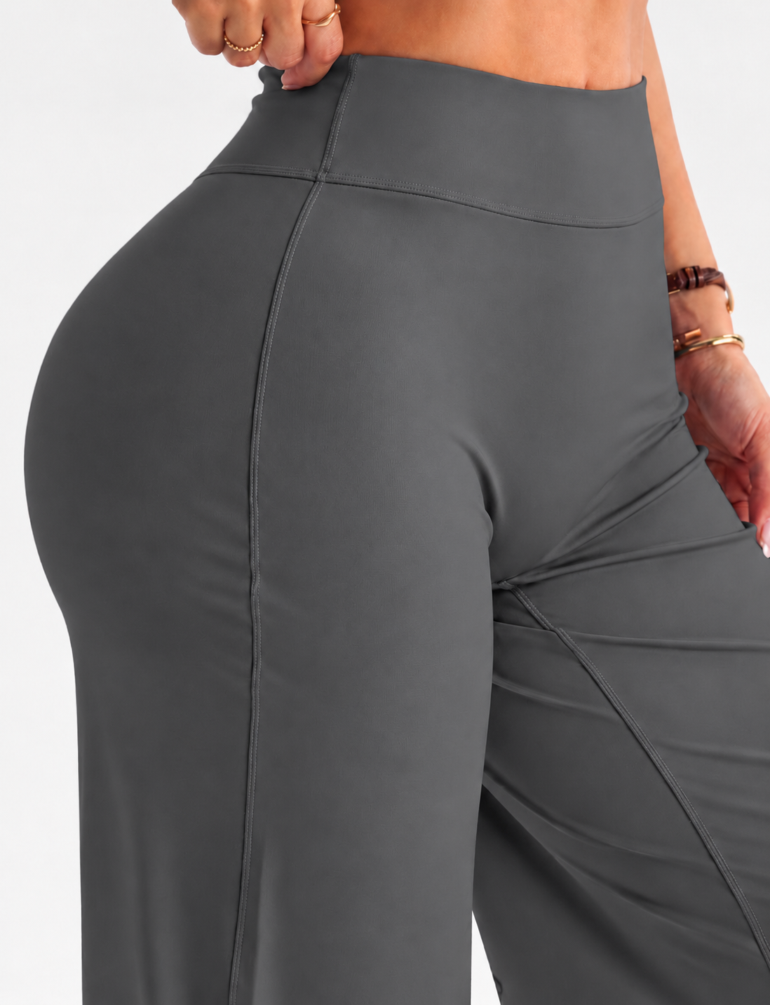 Leggings Sculpt Flar, Tono Liso, Sin costuras