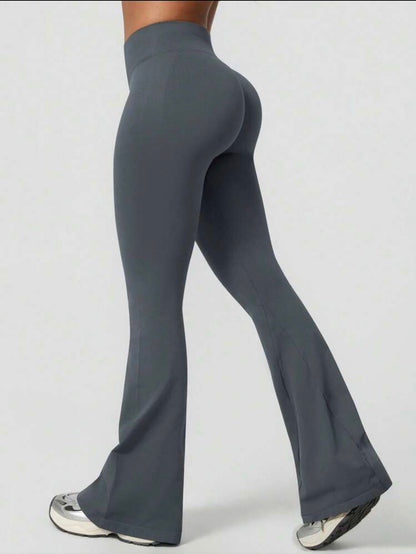 Leggings Push Up Premium Acampanado – Moldeadores, Tono Liso, Sin costuras
