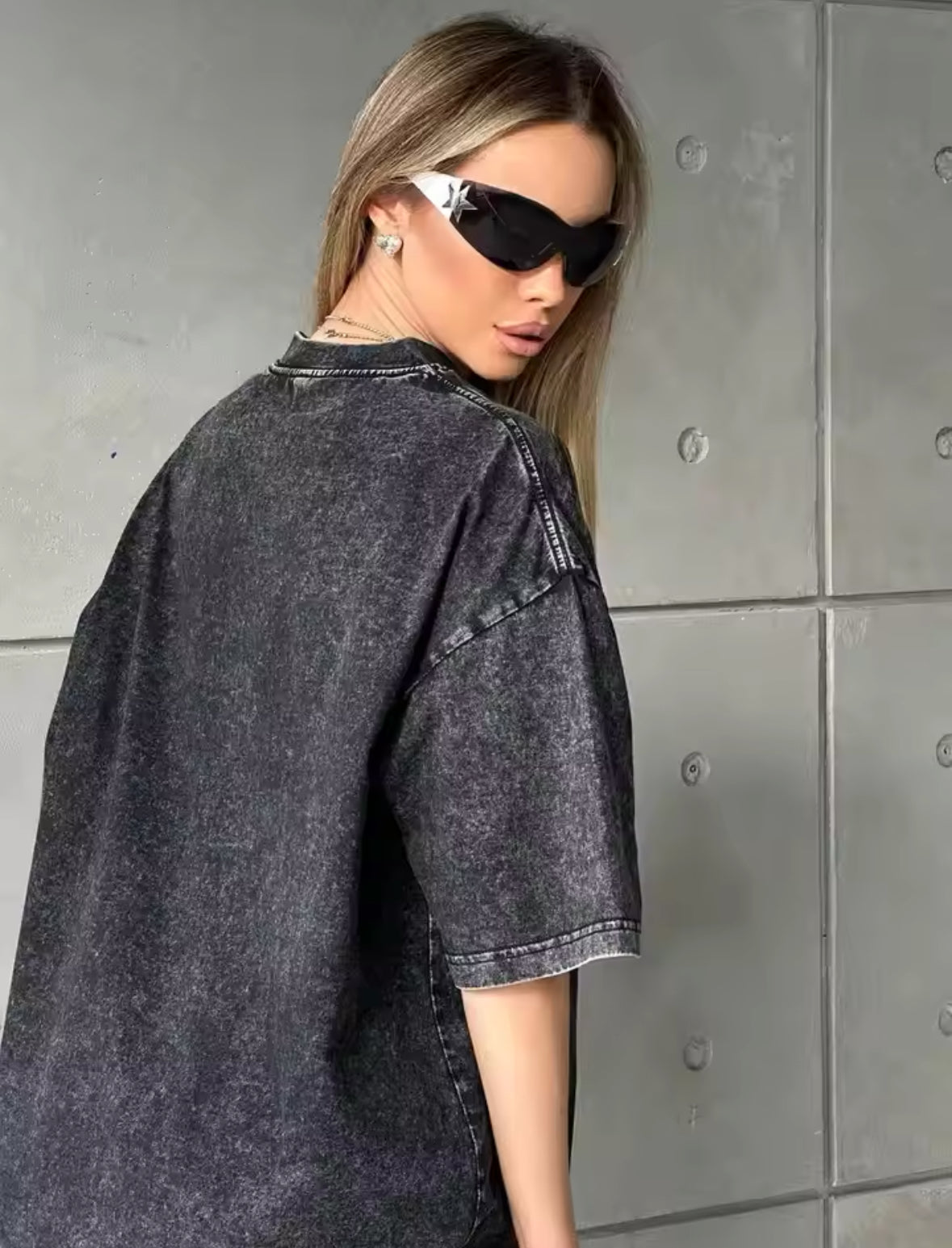 Playera Oversize Acid Wash 230 grs, 100% algodón