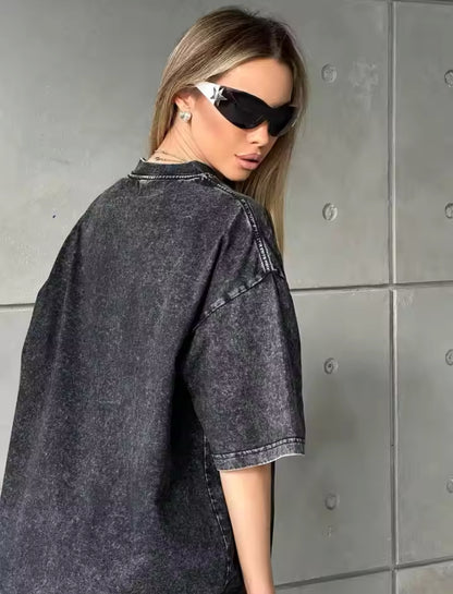 Playera Oversize Acid Wash 230 grs, 100% algodón