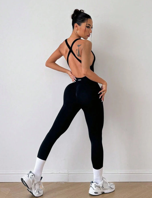 ‘ Enterizo Push Up, Sin costuras, Líneas Cruzadas