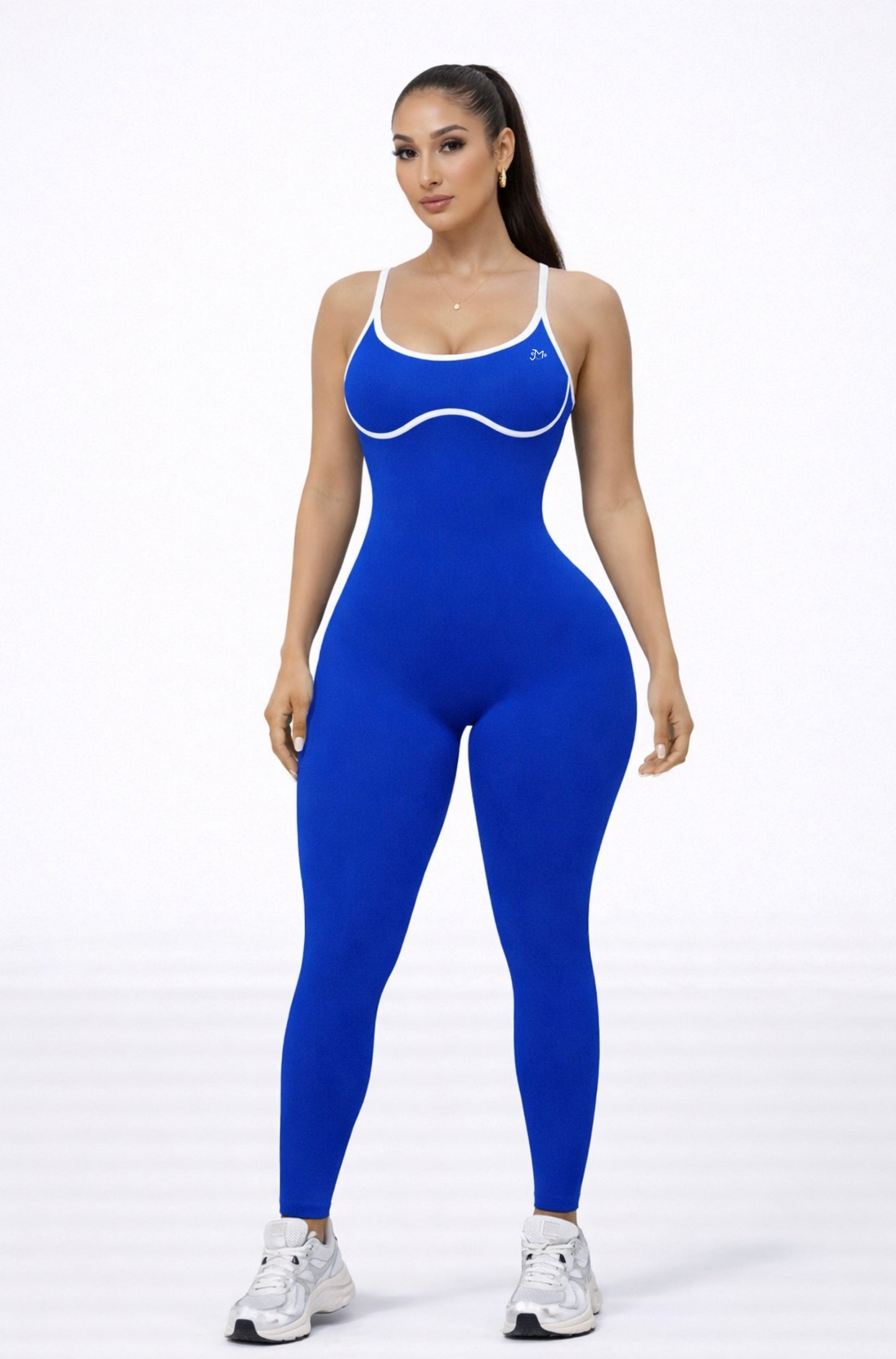 ‘Enterizo Push Up, con tirantes, Sin costuras, Líneas blancas