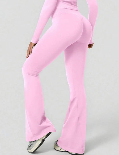 Leggings Push Up Premium Acampanado – Moldeadores, Tono Liso, Sin costuras