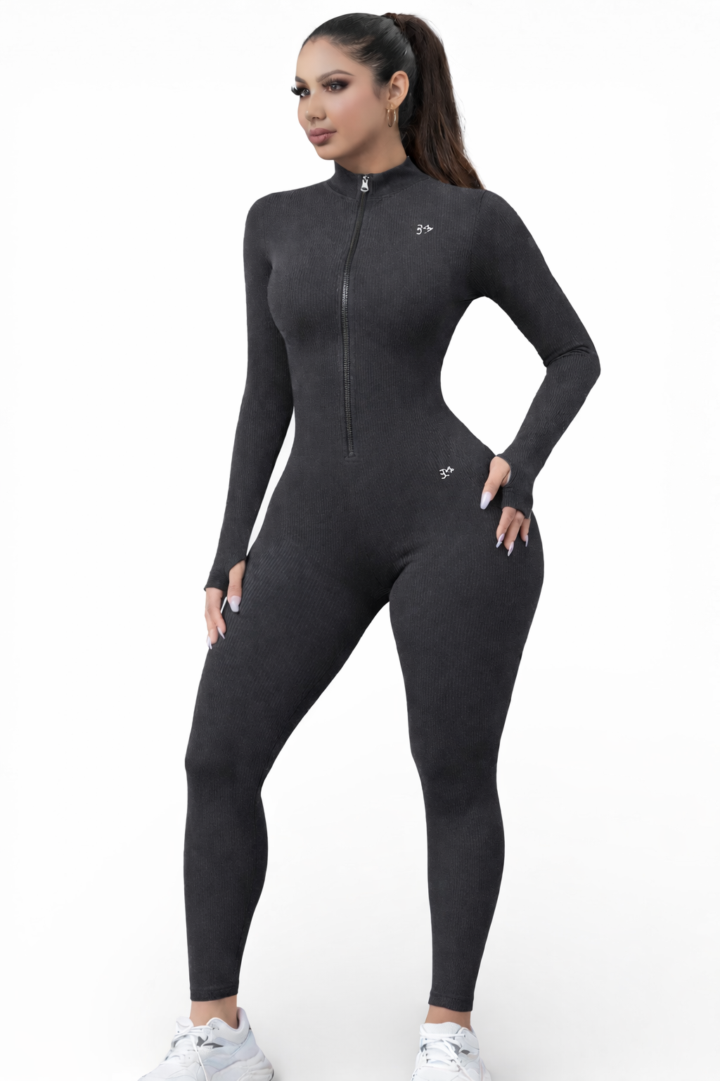 Enterizo Push Up, Sin costuras, Manga larga, Premium