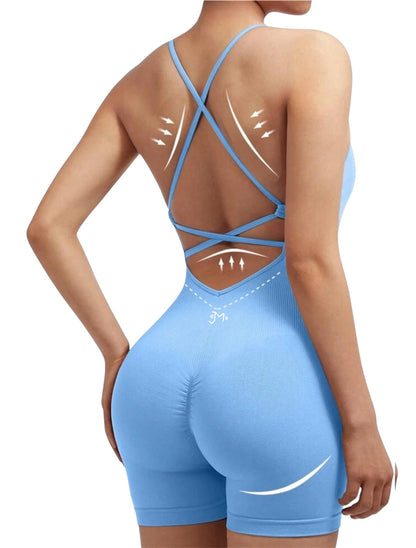Enterizo Short Push Up, Sin costuras, Premium