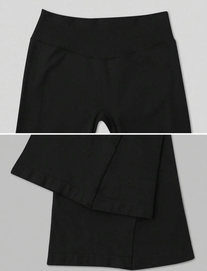 Leggings Push Up Premium Acampanado – Moldeadores, Tono Liso, Sin costuras