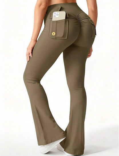 Leggings acampanados con bolsillos JMsports