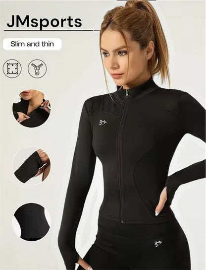 Chaqueta deportiva para mujer de manga larga, JMsports