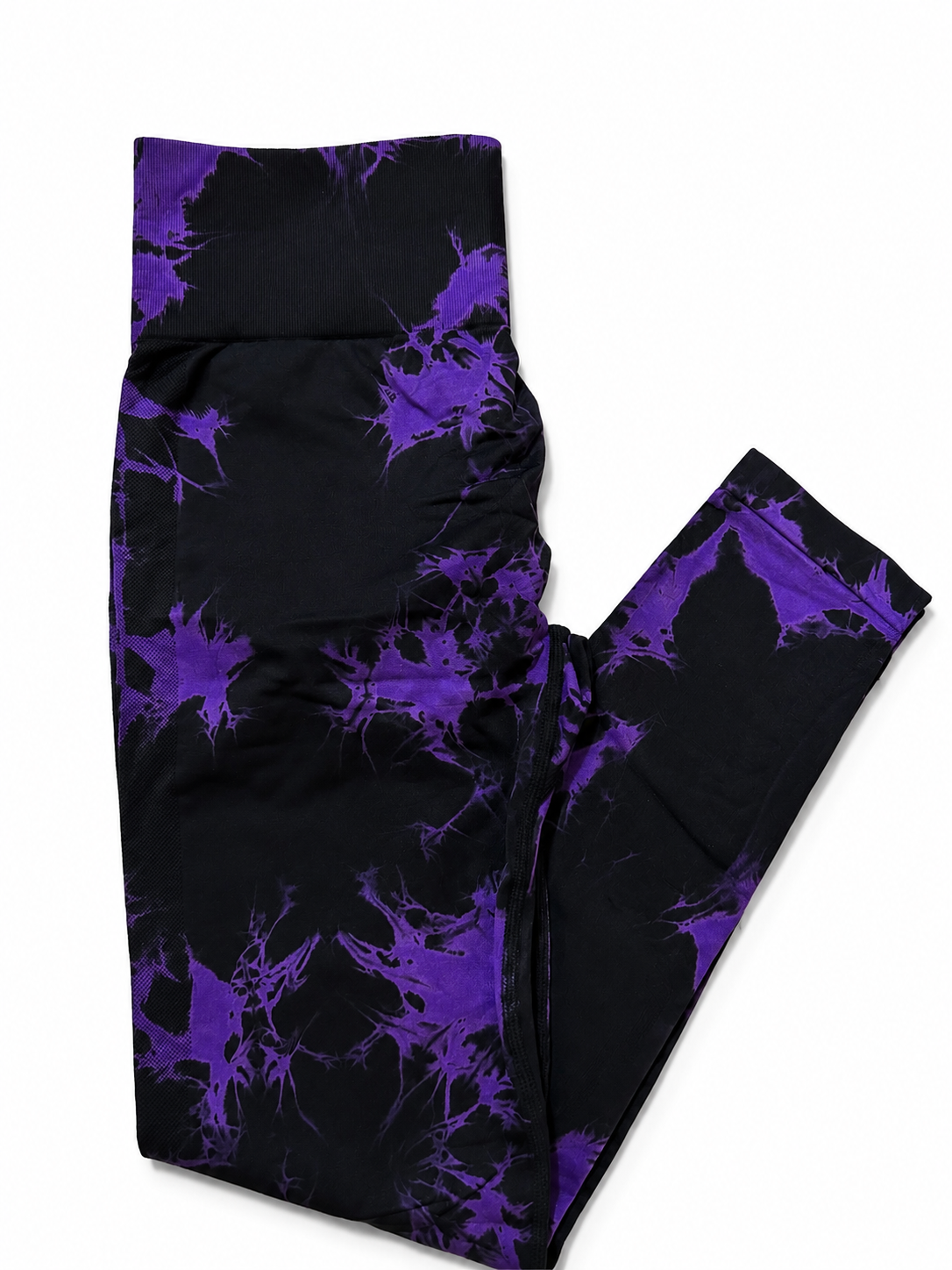 Leggin Push Up, Tie Dye, Negro con Morado