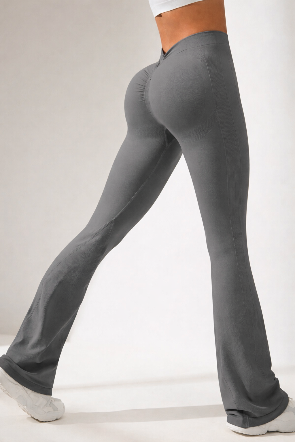 Leggins corte V, Acampanado, Push Up, Sin costuras