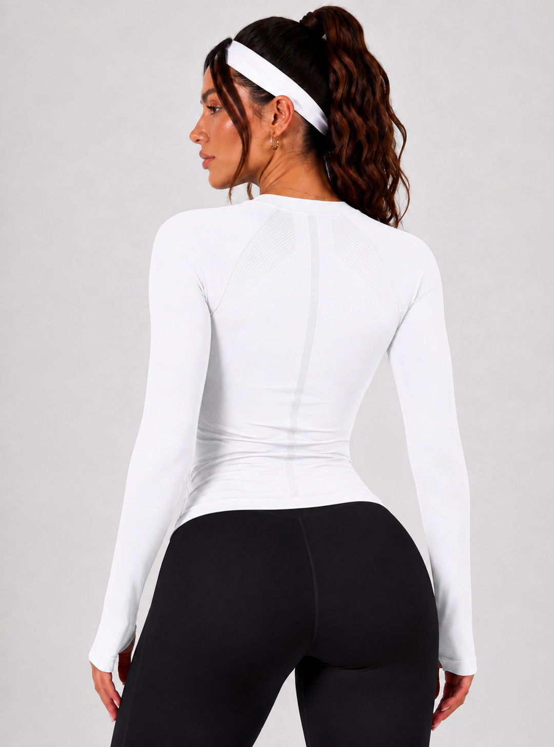 Playera Deportiva Manga Larga | Compresión, Sin Costuras y Stretch 4-Way