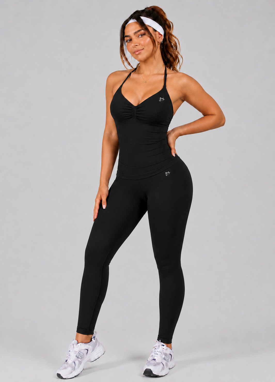 Conjunto Sculpt Halter, Push Up, Leggins y Tank top Premium