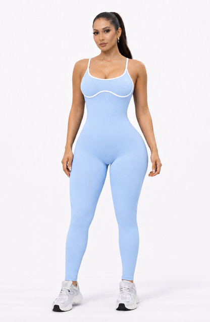 ‘Enterizo Push Up, con tirantes, Sin costuras, Líneas blancas