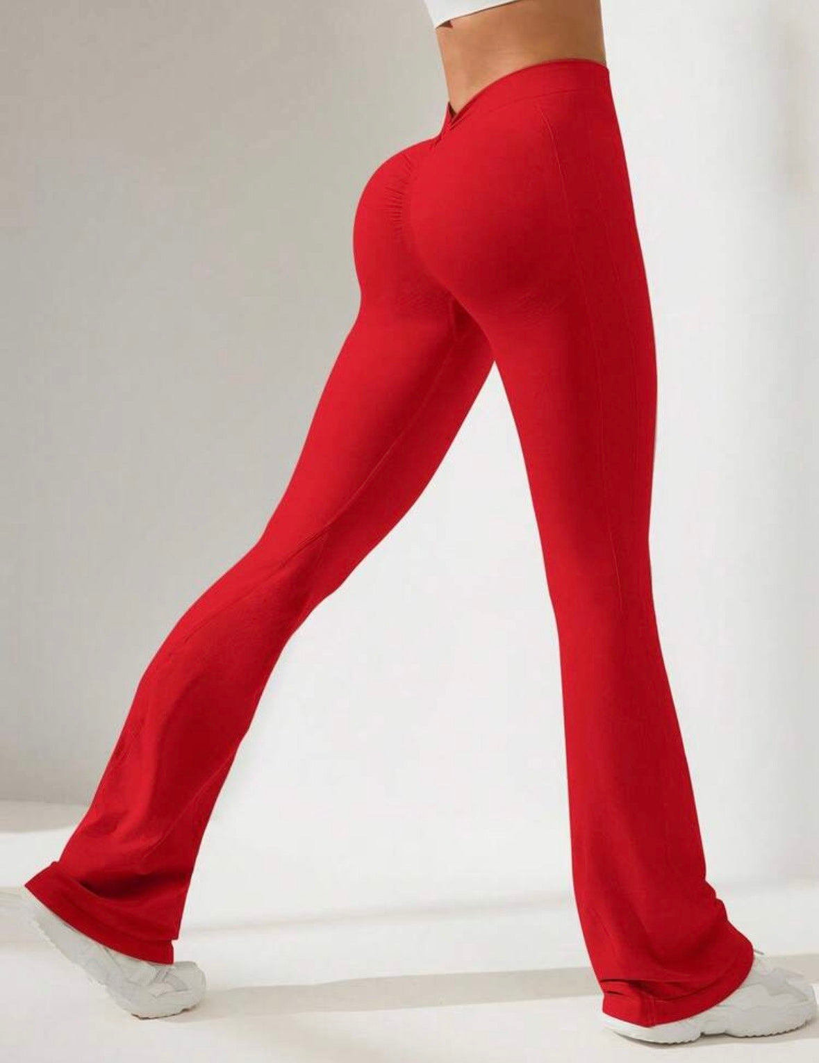 Leggins corte V, Acampanado, Push Up, Sin costuras