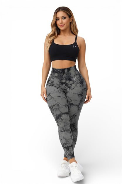Leggin Push Up, Tie Dye, Gris oscuro, Premium.