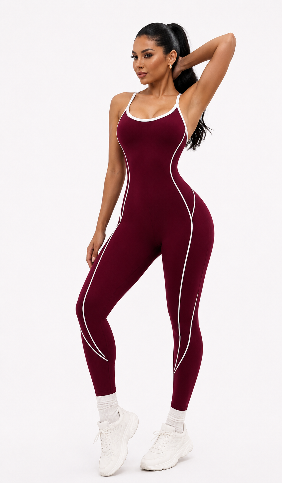 ‘Enterizo Push Up, Sport con tirantes, Sin costuras, Líneas