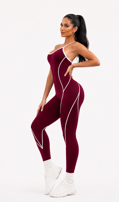 ‘Enterizo Push Up, Sport con tirantes, Sin costuras, Líneas